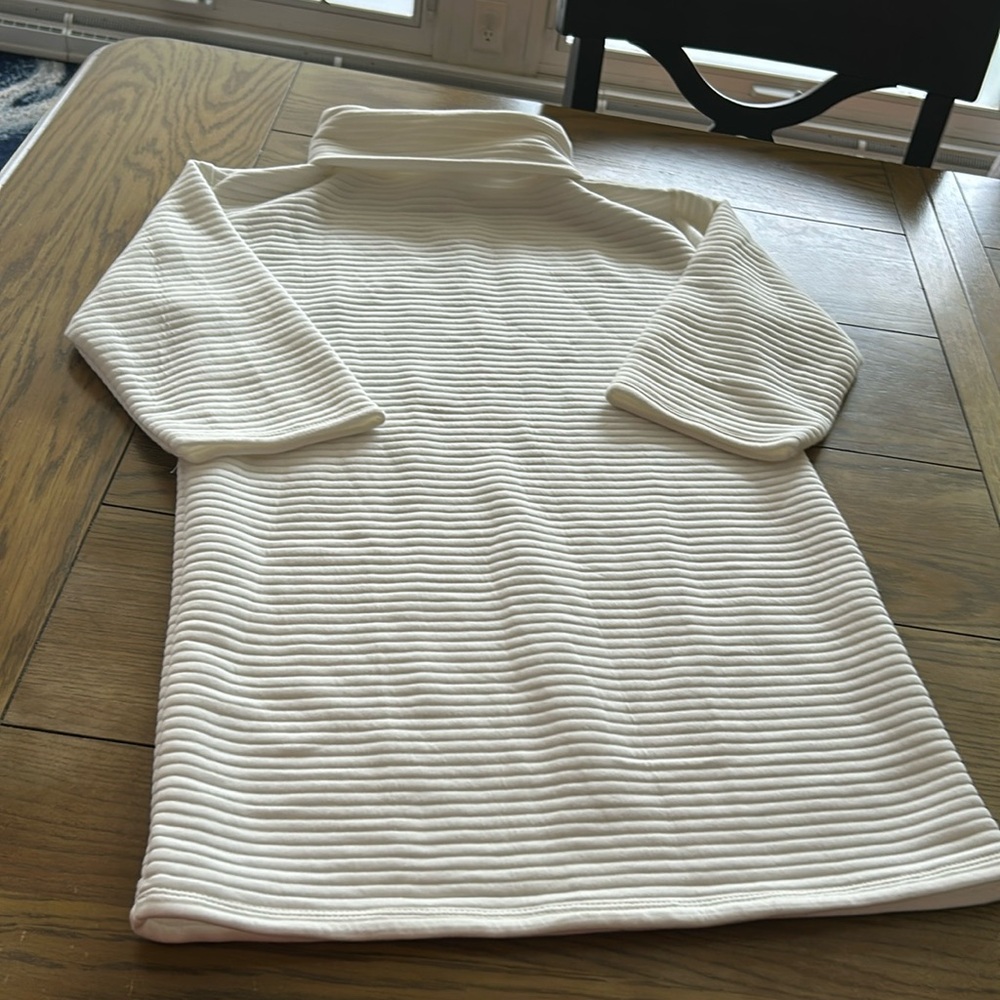Women’s Zara white ribbed turtleneck sweater dress size Sm